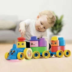 Quercetti: Momy Soft Train влак с меки кубчета, 25 части изображение 4