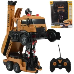 RC Дистанционно управление Autobot Titan робот трансформиращ се кран автомобил 27MHz 26cm