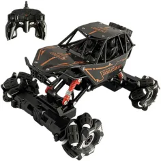 RC Дистанционно управление странично подвижен Cross Country Jeep с пружинно окачване и светлинни ефекти 21см 2,4 GHz
