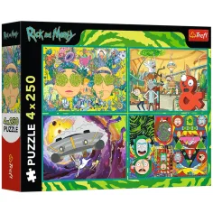 Rick и Morty Луди приключения 4x250бр. пъзел - Trefl