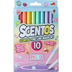 Scentos Ароматни, фини маркери, пастелни цветове, 10 бр.