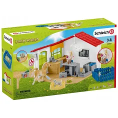 Schleich: Farm World - Ветеринарна клиника с жребче и домашни любимци комплект (42502) изображение 1
