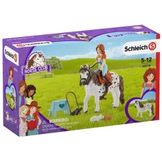 Schleich: Horse Club - Миа и Споти комплект с фигурка на кон (42518)
