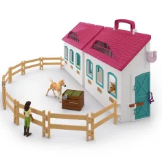 Schleich: Horse Club - Разгъваща се конюшня с коне комплект за игра (42703) изображение 3