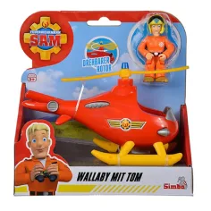 Сем пожарникът: Хеликоптер Уолаби с фигура на Том - Simba Toys