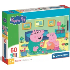 Семейни забавления с Пепа Пиг 60бр. Supercolor пъзел - Clementoni