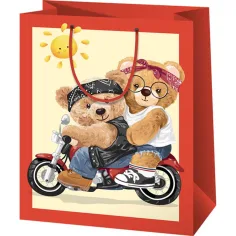 Семейство мечета с мотопедна шарка средна подаръчна чанта 18x10x23cm