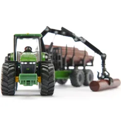 SIKU John Deere трактор за транспортиране на дърва 1/50 изображение 2