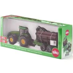 SIKU John Deere трактор за транспортиране на дърва 1/50 изображение 5