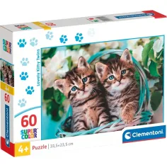 Сладки котенца 60бр. суперцветно пъзел - Clementoni
