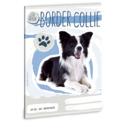 Сладки животни - Border Collie квадратен тетрадка A/5 изображение 1