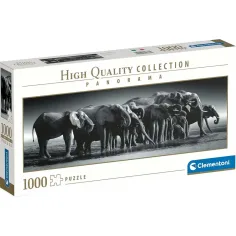 Слоново стадо HQC 1000 части Панорама пъзел - Clementoni