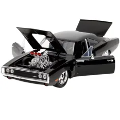 Смъртоносен ход: 1970 Dodge Charger метален автомобилен модел с фигура на Дом 1/24 - Simba Toys изображение 3