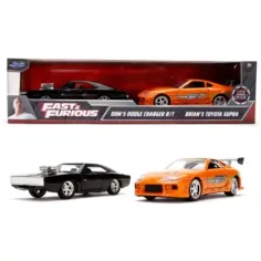 Смъртоносен капан: Двойна опаковка Dodge Charger R/T и Toyota Supra метални превозни средства 1/32 - Simba Toys