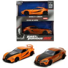 Смъртоносна надпревара: Toyota FT-1 Concept и Toyota GR Supra метален комплект колички – Jada Toys изображение 1