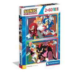 Sonic е таралежът 2x60бр суперцветен пъзел - Clementoni