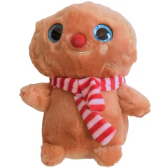 Сова плюшена играчка с райе на шал 18см
