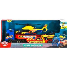 Спасителен камион с хеликоптер и кола - Dickie Toys