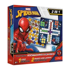 Спайдърмен 2 в 1 настолна игра: Кой се смее накрая? и Змии и стълби - Trefl