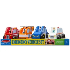 Спешни дървени превозни средства и фигурки - Melissa & Doug