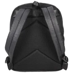 Spirit: Черна изкуствена кожа закръглен училищна чанта, раница 41x33x7,5cm изображение 3