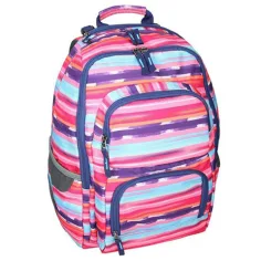 Spirit: E-Bag цветна райета закръглена училищна чанта, раница 46x34x22cm