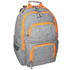 Spirit: E-Bag сив и оранжев закръглен училищен ранец, раница 46x34x22cm