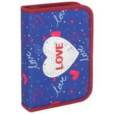 Spirit: Love Heart синьо-розово разтегателно пълнено несесер 24бр.