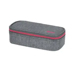 Spirit: My Bag светлосив овален несесер с розов цип 23x10cm