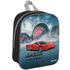 Spirit: Speed Monster червен спортен автомобил 3D шарен детски ранец 30x25x12cm