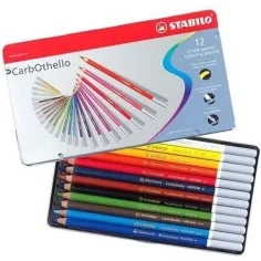 Stabilo: CarbOthello комплект от 12 цветни молива в метална кутия изображение 2