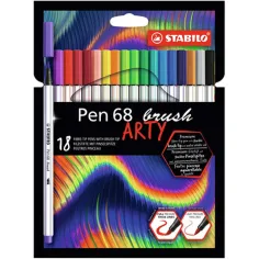 Stabilo: Pen 68 Brush ARTY маркер комплект 18бр.