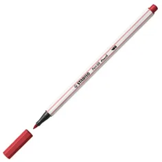 Stabilo: Pen 68 brush маркер в тъмен червен цвят