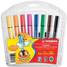 Stabilo: Trio Scribbi 8бр. цветен триъгълен флумастер комплект