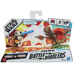 Star Wars Battle Bobblers Porgs срещу Chewie фигура с щипка - Hasbro
