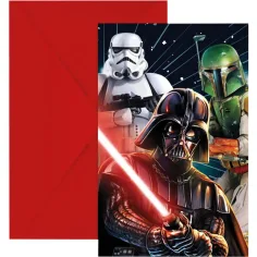 Star Wars парти покана 6бр. комплект