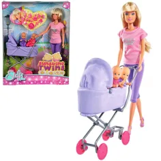 Steffi Love: Слънчеви близнаци с количка - Simba Toys