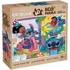 Stitch 2 в 1 60бр. Eco пъзел и оцветяване 70x50см - Lisciani