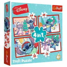 Stitch 4 в 1 35-48-54-70бр. пъзел Trefl
