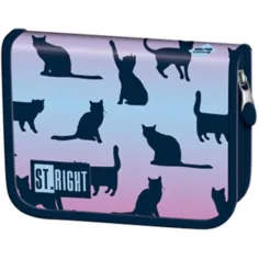 St.Right Night Cats разширяемо несъдържателно несесер