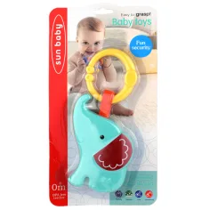 Sun Baby: Весел син слон бебешка дрънкалка без BPA изображение 4