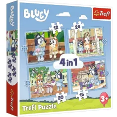 Светът на Bluey 4 в 1 12-15-20-24бр. пъзел - Trefl