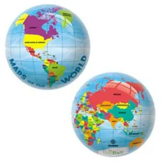 Световна карта BioBall гумена топка 23см - Mondo Toys