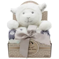 SweetDreams: Одеяло и плюшено агънце в бял цвят