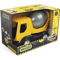 Tech Truck жълта бетонобъркачка миксер 23см - Wader