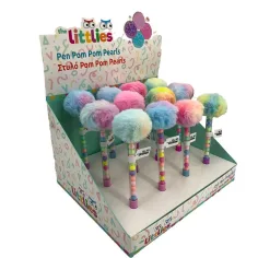 The Littlies: Цветни помпонени химикалки 1бр