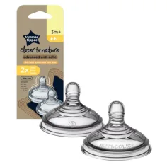 Tommee Tippee: Антиколик средно течащ биберон (3 м+) 2 бр