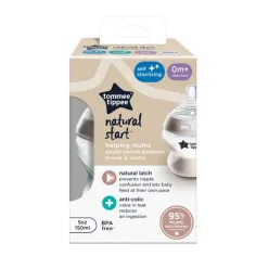 Tommee Tippee: Closer To Nature прозрачно шише 150ml (0 месеца+)