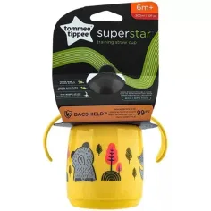 Tommee Tippee: Superstar Жълта Сламка Учебна Чаша 300ml