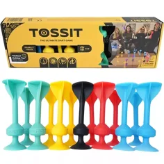 Tossit Family Pack – Червен, Тюркоаз, Син, Жълт дартс с лепящи се дискове